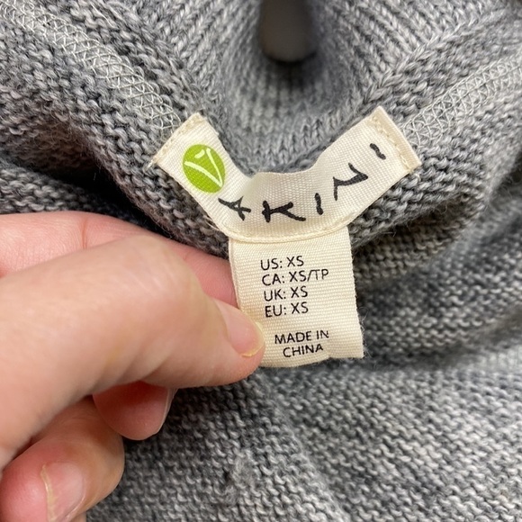 Dakini Wool Blend Fit & Flare Stretch Waist Light Grey Sweater Skirt XS - Picture 6 of 6